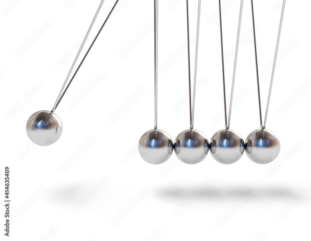 Action sequrence concept Newton's cradle executive Action sequrence concept Newton's cradle executive