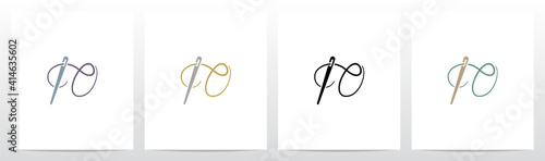 Thread And Needle Formed Letter Logo Design O