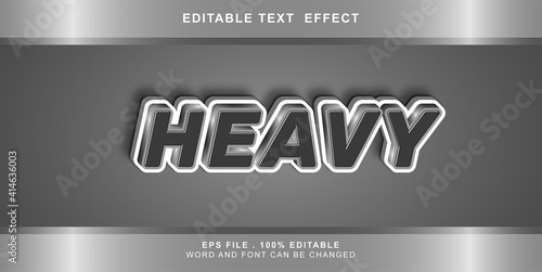 heavy text effect editable