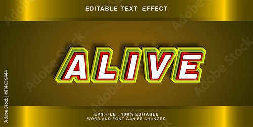 alive text effect editable