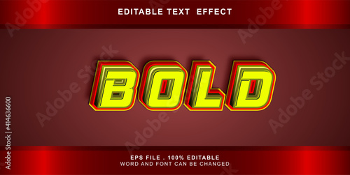 bold text effect editable