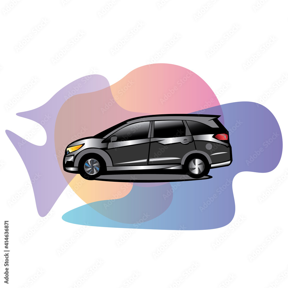 Car vector illustration clip art icon logo design template detail