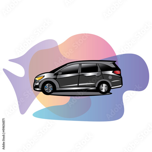 Car vector illustration clip art icon logo design template detail