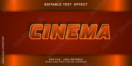 cinema text effect editable