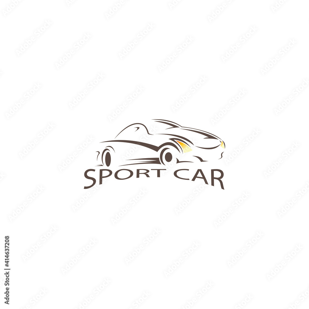 Sports car logo illustration design vector clip art template Sports car logo illustration design vector clip art template