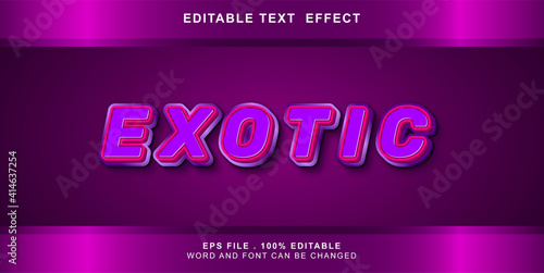 exotic text effect editable