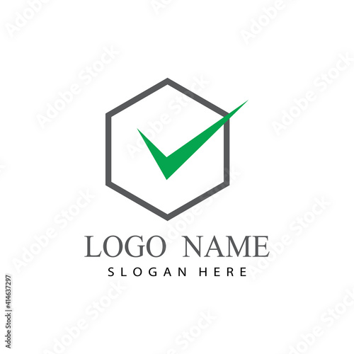 V Letter Logo TemplateCheck mark V Letter Logo Template