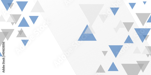 Abstract luxury background design of triangle vector illustration. Modern abstract blue grey white business presentation background with copy space