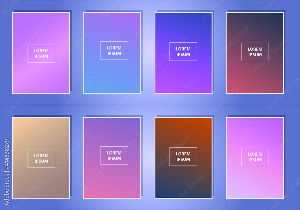 Set of abstract gradient banners. Minimal style color background. Template for wallpaper, mobile app, screen
Set of abstract gradient banners. Minimal style color background. Template for wallpaper, mobile app, screen