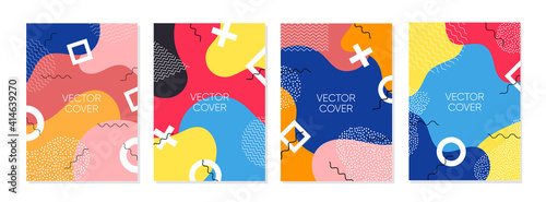 Set of abstract creative artistic templates. Universal cover Designs for Annual Report, Brochures, Flyers, Presentations, Leaflet, Magazine.