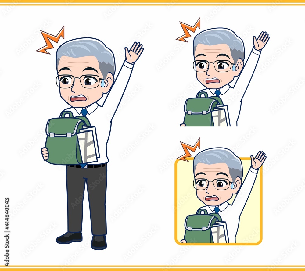 出張をする年配のサラリーマン