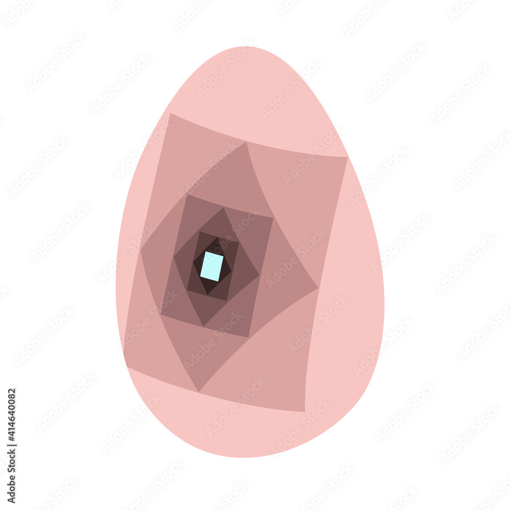A vector outline illustration of an ornamented egg isolated on white background. Several rectangles and are inside the egg. Designed for prints, textile, coloring page for adults and kids. A vector outline illustration of an ornamented egg isolated on white background. Several rectangles and are inside the egg. Designed for prints, textile, coloring page for adults and kids.