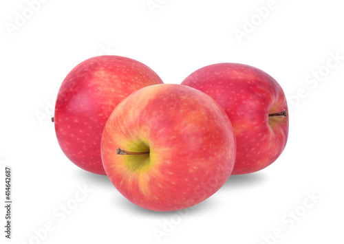 Obraz na plátně pink lady apples isolated on white background
