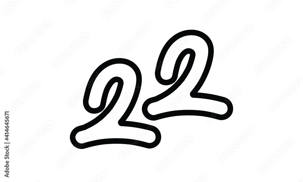 22 Casual Modern Line Art Number 22 Casual Modern Line Art Number