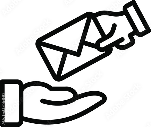 Postman delivering letter Concept Vector Icon Design, postal service symbol on white background, physically transporting postcards and parcels Sign, Courier and Shipping Services Stock illustration