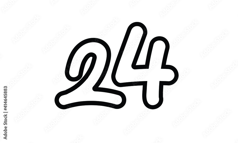24 Casual Modern Line Art Number 24 Casual Modern Line Art Number
