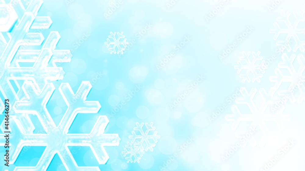 Christmas blue white snowflake with snow fall on winter background. Christmas blue white snowflake with snow fall on winter background.