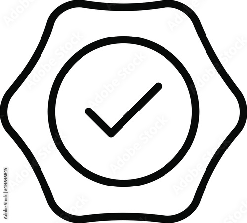 Mail Stamp with checkmark Concept Vector Icon Design, postal service symbol on white background, physically transporting postcards and parcels Sign, Courier and Shipping Services Stock illustration