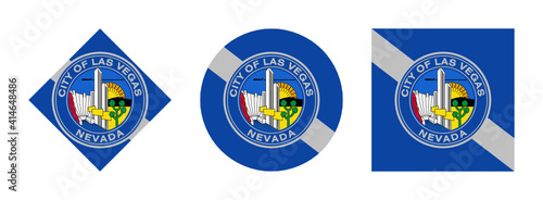 las vegas flag icon set. vector illustration isolated on white background