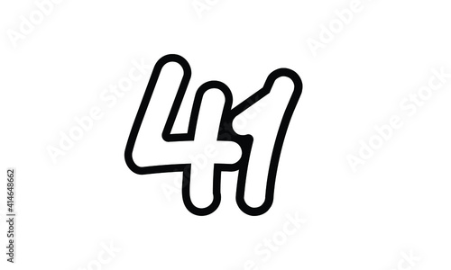 41 Casual Modern Line Art Number