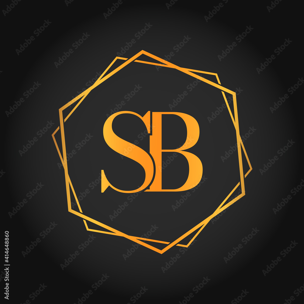 Simple Elegant Initial Letter Type SB Logo Sign Symbol Icon, Logo ...