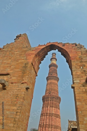 Qutub Minar, UNESCO World Heritage site in New Delhi,india