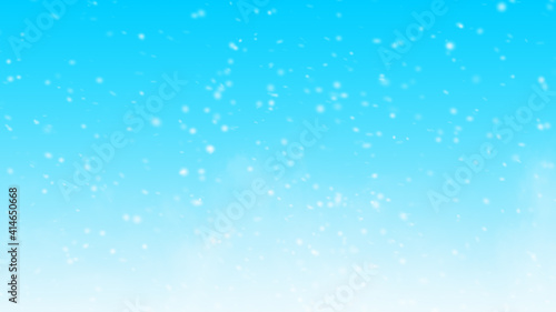 Christmas winter snowflake with blue sky background.