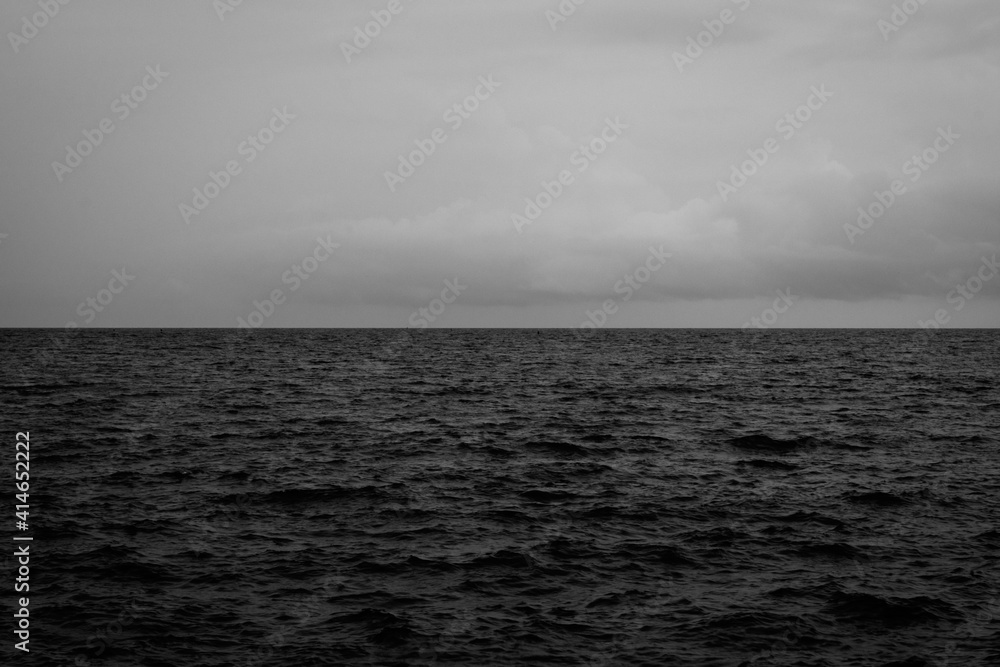 A view of the endless dark sea