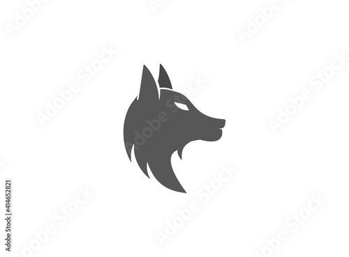 wolf head logo fox design
