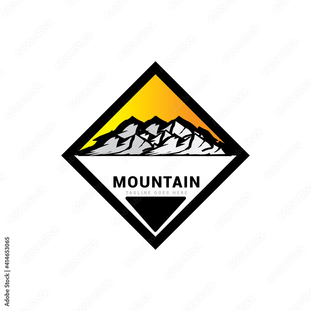 Obraz premium Montain logo icon vector template.