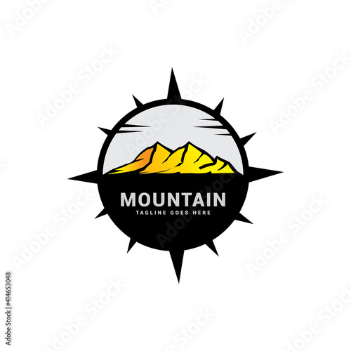 Montain logo icon vector template.