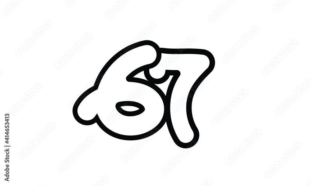 67 Casual Modern Line Art Number 67 Casual Modern Line Art Number