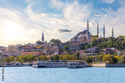 The Suleymaniye Mosque in the Golden Horn inlet, Istanbul