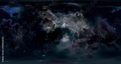 Fototapeta Naklejka Na Ścianę i Meble -  3d rendering. Space background with nebula and stars. Unlimited space. Graphic illustration.