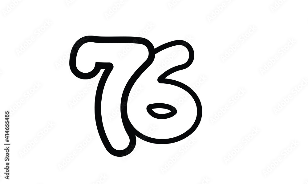 76 Casual Modern Line Art Number 76 Casual Modern Line Art Number