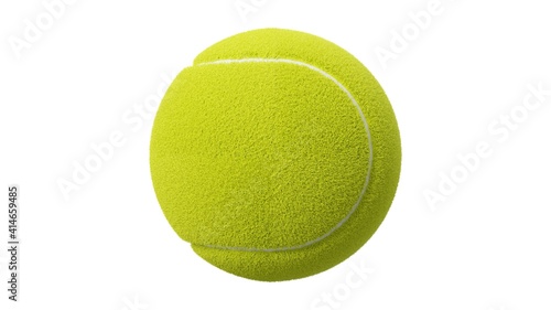 Tennis ball on white background. 3d illustration for background.  © Tsurukame Design