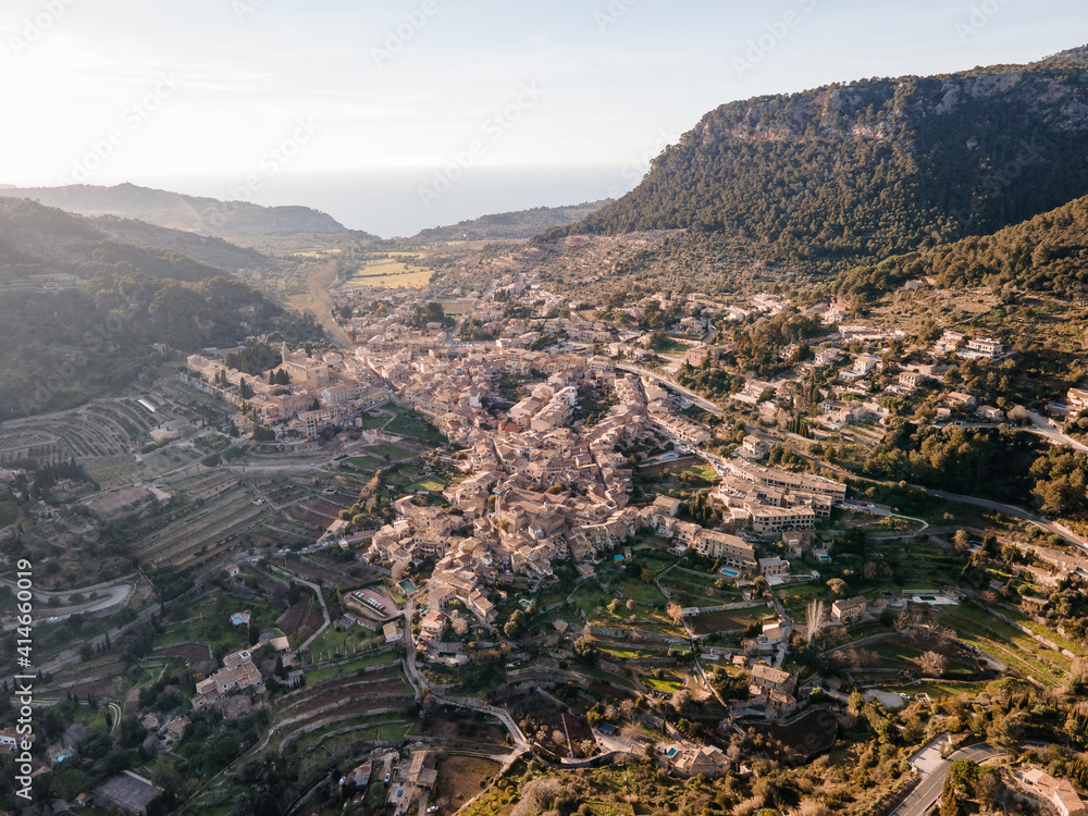 Valldemosa aerial view - Tramuntana mountains - Majorca Valldemosa aerial view - Tramuntana mountains - Majorca