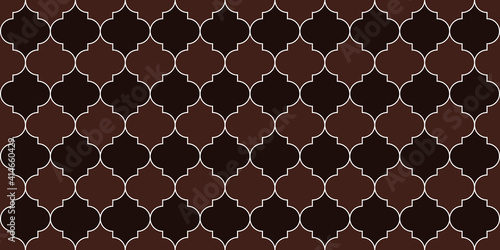 Moroccan Seamless Mosaic Design. Eid Mubarak Muslim Illustration. Seamless