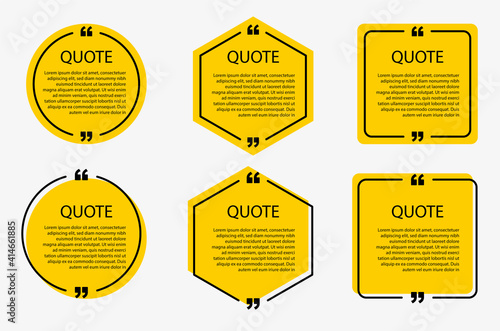 Quote box frame, speech bubbles templates and communication quote frames