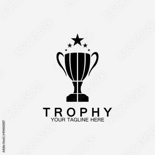 Trophy vector logo icon.champions  trophy logo icon for winner award logo template