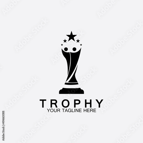 Trophy vector logo icon.champions  trophy logo icon for winner award logo template