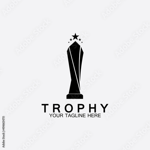 Trophy vector logo icon.champions  trophy logo icon for winner award logo template