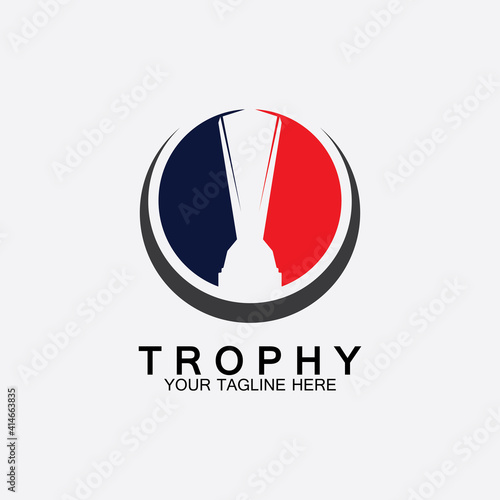 Trophy vector logo icon.champions  trophy logo icon for winner award logo template