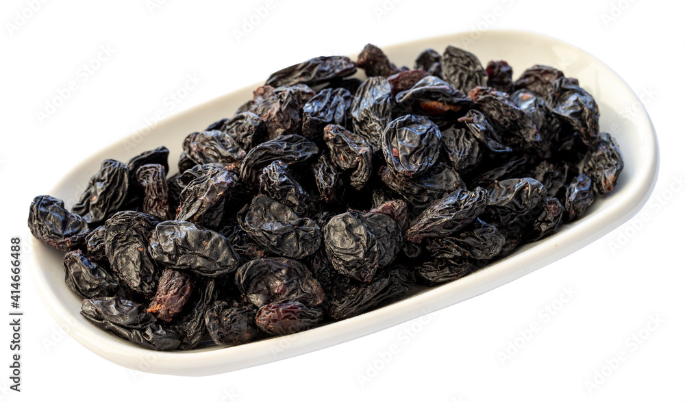 black raisins isolated on white background black raisins isolated on white background