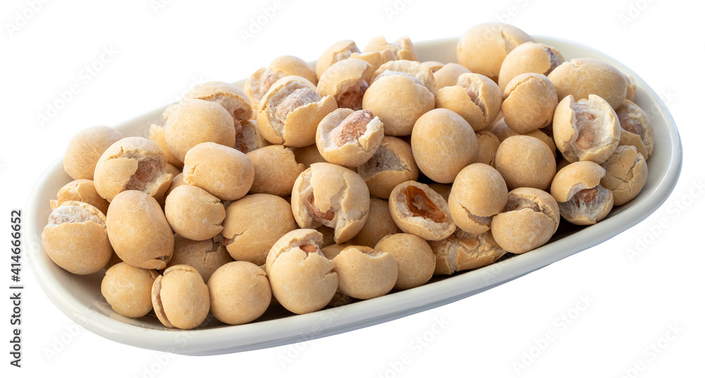 Peanut, non-soy coated nutty flavor isolated on white background. Fıstık toppy Peanut, non-soy coated nutty flavor isolated on white background. Fıstık toppy