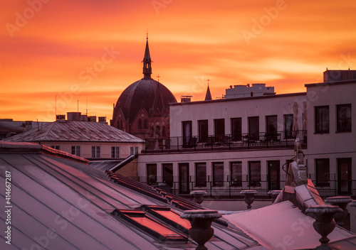 Canvas Print Oslo morning skyline