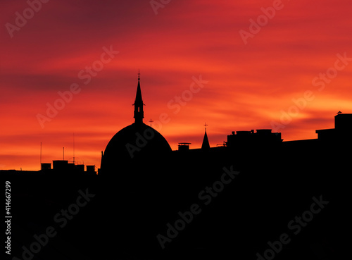 Oslo silhouetted skyline