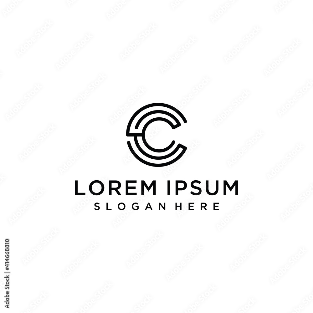 c letter logo vector monogram	