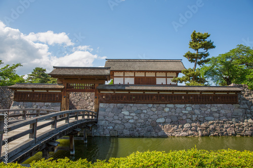 太鼓門前橋とお濠　松代城