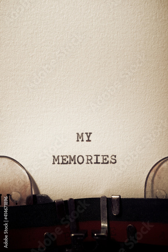 My memories text